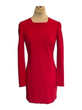 Ted Baker Red Long Sleeve Sheath Dress